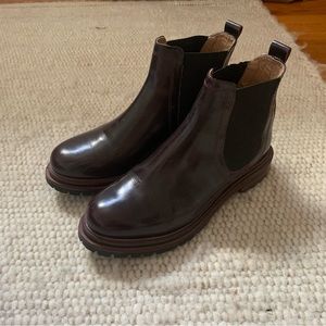 Patent Leather Chelsea Boots